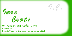 imre csoti business card