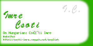imre csoti business card